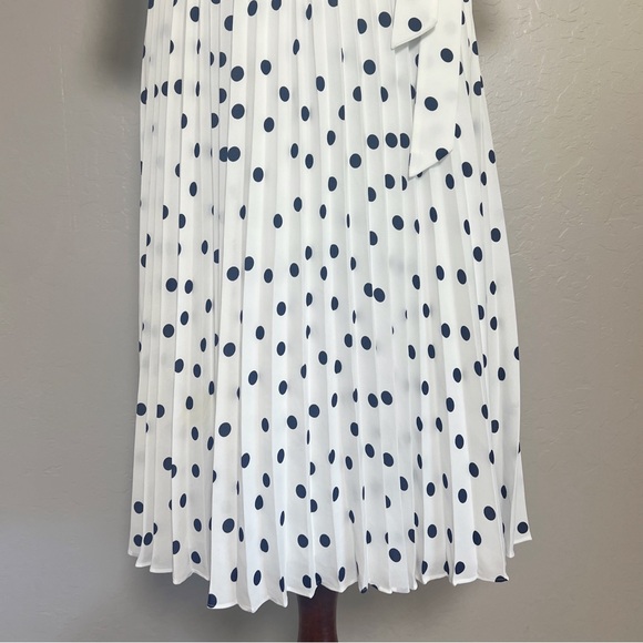 •HOBBS London• Leona Spot Print‎ Midi Shirt Dress in White & Black Size 2 - Picture 6 of 15